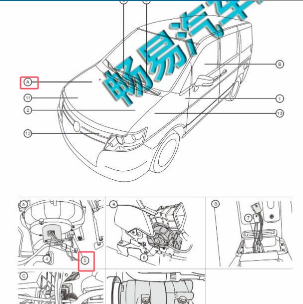 2011-2013年日产帅客调速模块安装位置