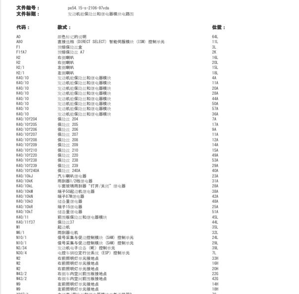 2021年奔驰威霆保险丝电路图