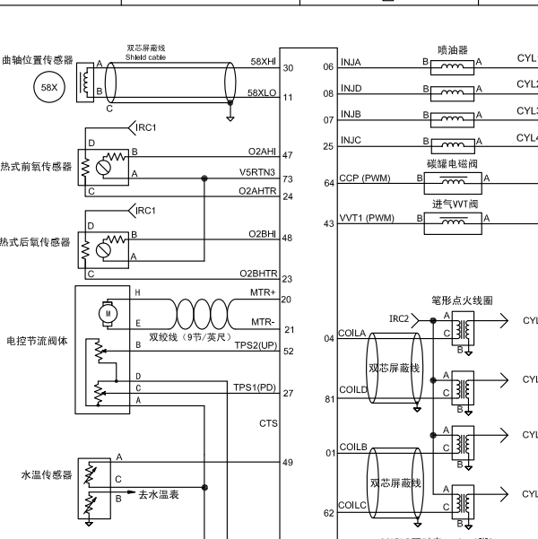德尔福MT22.1发动机电脑电路图